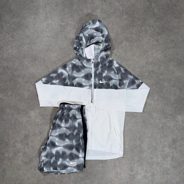 NIKE FESTIVAL JACKET SHORT SET (WHITE)